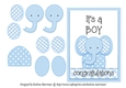 Its a BOY Elephant Card - Blue