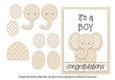 Its a BOY Elephant Card - Light Brown