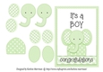 Its a BOY Elephant Card - Lime