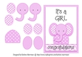Its a Girl Elephant Card - Pink