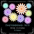 Digital Floral Embellishments - Set 25