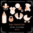 Baby Diamond Set - Orange
