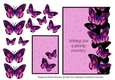 Butterfly Feather Card Topper - Pink