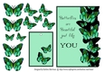 Butterfly Feather Card Topper - Green