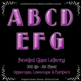 Hot Pink Glass Alphabet Letters - CU4CU