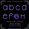 Purple Outline Alphabet Letters - CU4CU