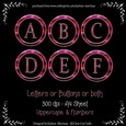 Red Metal Alphabet Letters - CU4CU