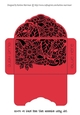 Floral Black Insert - Red - Gift Voucher Pocket/Money Wallet