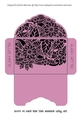 Floral Black Insert - Rose Pink - Gift Voucher Pocket/Money Wallet