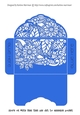 Floral White Insert - Royal Blue - Gift Voucher Pocket/Money Wallet