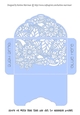 Floral White Insert - Light Blue - Gift Voucher Pocket/Money Wallet