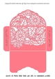 Floral White Insert - Salmon Pink - Gift Voucher Pocket/Money Wallet