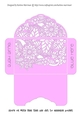 Floral White Insert - Candy Pink - Gift Voucher Pocket/Money Wallet