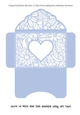 Floral White Insert - Cottage Blue Heart - Gift Voucher Pocket/Money Wallet