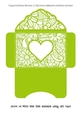 Floral White Insert - Bright Green Heart - Gift Voucher Pocket/Money Wallet