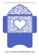 Floral White Insert - Dark Blue Heart - Gift Voucher Pocket/Money Wallet