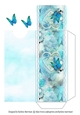 Elegant Floral Butterfly - Aqua - Gift Voucher Pocket/Money Wallet