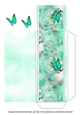 Elegant Floral Butterfly - Turquoise - Gift Voucher Pocket/Money Wallet