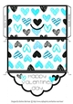 Fun Hearts - Aqua Valentine Day - Money/Voucher Wallet