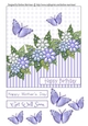 Butterfly & Blossom Card Topper - Mauve