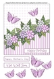 Butterfly & Blossom Card Topper - Pink