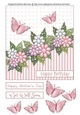 Butterfly & Blossom Card Topper - Peach Pink