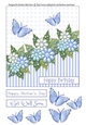 Butterfly & Blossom Card Topper - Blue