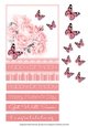 Butterfly Rose Card Topper - Salmon Pink