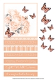 Butterfly Rose Card Topper - Apricot