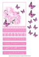 Butterfly Rose Card Topper - Pink