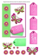 Happy Happy Happy Card Topper - Pink