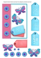 Happy Happy Happy Card Topper - Blue