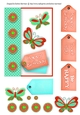 Happy Happy Happy Card Topper - Orange