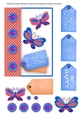 Happy Happy Happy Card Topper - Cottage Blue