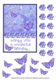 Butterfly & Jewels Card Topper - Purple