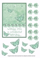 Butterfly & Jewels Card Topper - Green