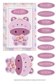 Hippo Love - Card Topper - Girl - Rose Pink