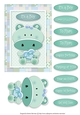 Hippo Love - Card Topper - Boy - Green