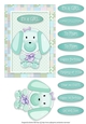 Puppy Love - Card Topper - Girl - Turquoise