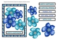 Simply Floral Card Topper - Turquoise and Blue