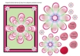 Rainbow Floral Card Topper - Red & Green