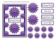 Pinwheel Floral Card Topper - Purple