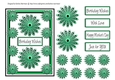 Pinwheel Floral Card Topper - Green