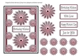 Pinwheel Floral Card Topper - Baby Pink