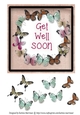 Butterfly Ring Card Topper - Pink - Get Well Soon