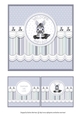 Baby Boy Zebra Card Topper - Slate Grey