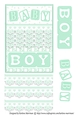Baby Boy Block Card Topper - Green