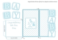 Baby Block Money, Voucher Pocket/Wallet/Envelope - Aqua