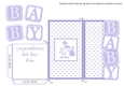 Baby Block Money, Voucher Pocket/Wallet/Envelope - Purple