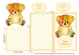 Teddy Bear Money/Voucher Wallet or Envelope - Yellow